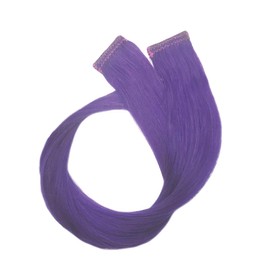 Hi Chic Human Hair Extensions, Clip In Highlights 3pc per PK (6", Dark Purple)