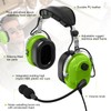 Renastar 24dB Passive Noise Cancelling Headphone for Flight Traning Students,