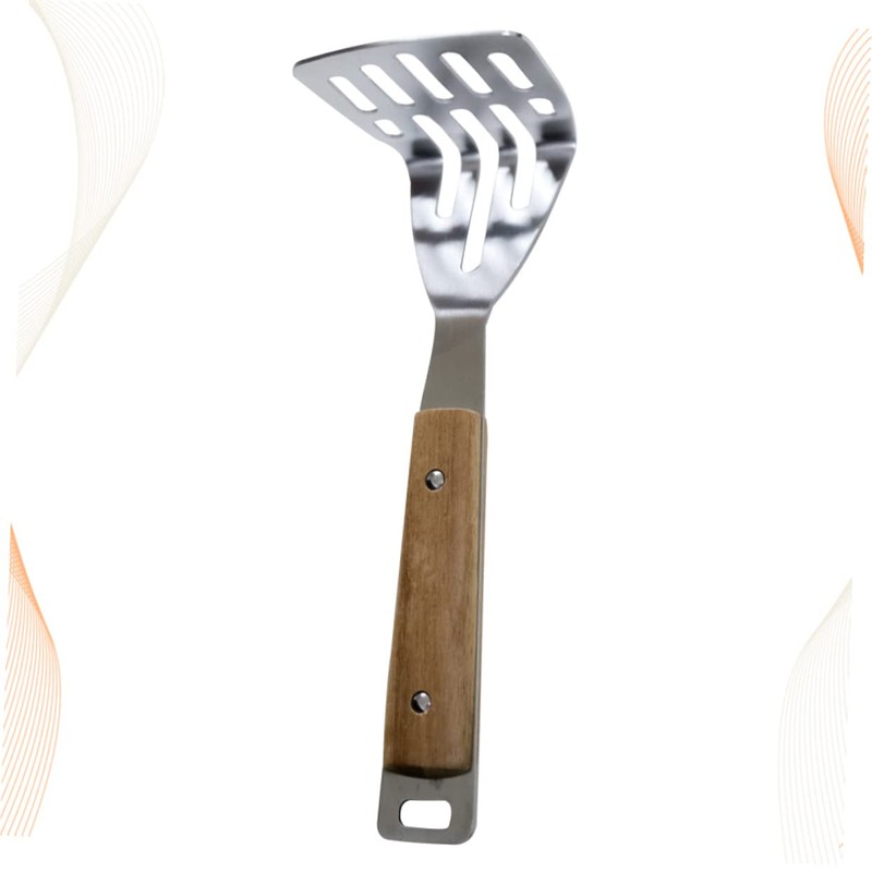 SHOWERORO Stainless Steel Potato Press with Wooden Handle Manual Masher