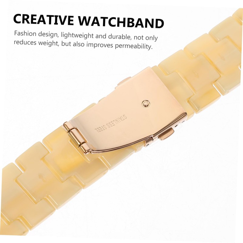 Mikinona Resin Band Watch Band Decorative Smartwatch Strap for Business