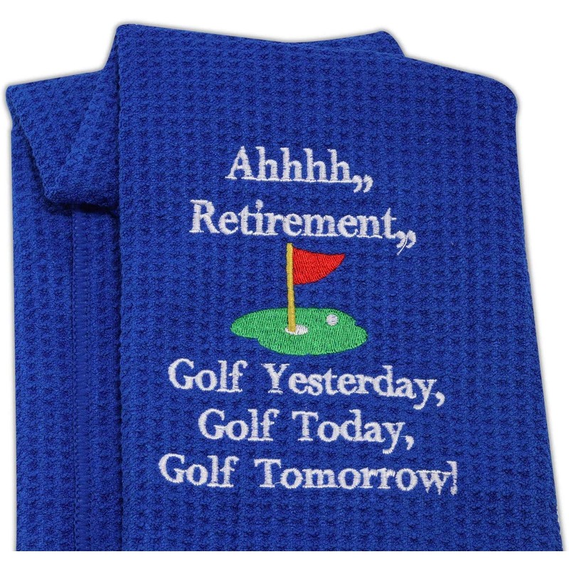 LEVLO Ahhhh Retirement Golf Yesterday Golf Today Golf Tomorrow Embroidered