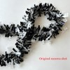 Halloween Tinsel Garland with Ghost Black Foil Metallic Xmas Tree