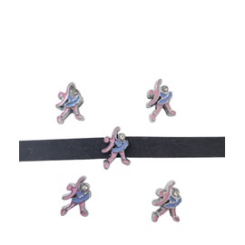 Set of 20 Slide Charms 8mm for Jewelry/Crafting/Making Charm Bracelets/Charm Necklaces/Charm Wristbands/DIY Jewelry (Dancer)