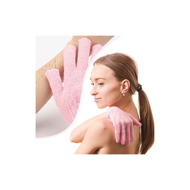 Btyms Pcs Shower Exfoliating Gloves Hand Glove Body Scrubber Loofah