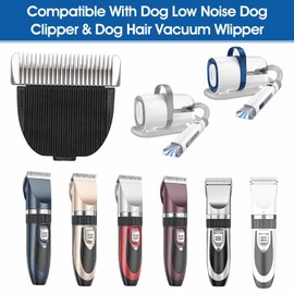 ZZYZSFUS 2 Pack Dog Grooming Replacement Blade Compatible with Oneisall Low Noise Dog Clippers, Dog Hair Vacuum Clipper Made of Ceramic Blade & Stainless Steel Blade Size9.5mm