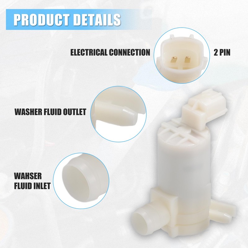 X AUTOHAUX Windshield Washer Motor Pump Fit for Nissan 350Z