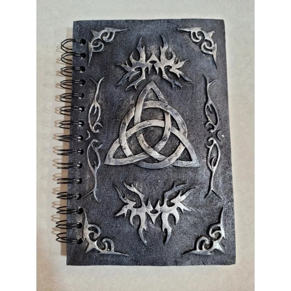 Tri-knot Resin covered writing journal / drawing pad Gothic/fantasy