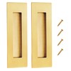 Malimali 6 Inch Gold Recessed Finger Flush Pulls for Pocket/Closet/Sliding