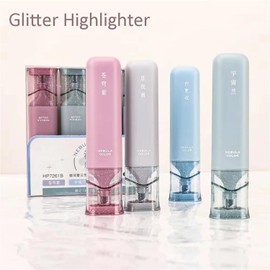MMSZHL Nebula Color Glitter Highlighter, 8 Pcs Marcadores de Brillo, Resaltador de Brillo, Bolígrafo Flash Multifuncional para Bricolaje Diario para Tomar Notas Tomar Notas Brillantes (Azul+Rosa)