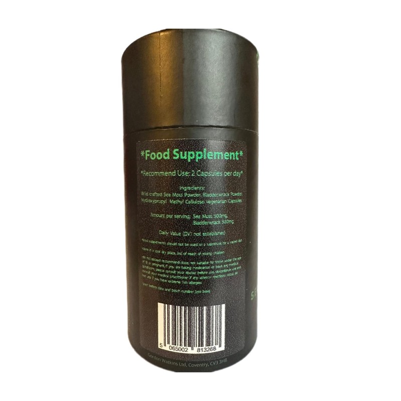 Sea Moss and Bladderwrack Capsules | 500mg Capsules | Made