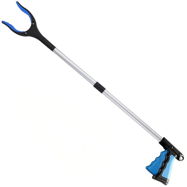 Aptoper Litter Picker,32 inch Upgrade Grabber Reacher Tool Lightweight Extra Long Handy Trash Picker Upper Claw Blue