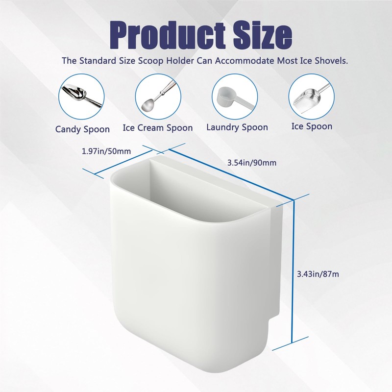 Ice Scoop Holder for Countertop Ice Makers, Freezers & Ice