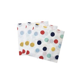 TUIC 40 Rainbow Dot Cocktail Beverage Napkins Disposable Paper Colorful Polka Dots Dessert Napkin for Spring Carnival Festival Holiday Birthday Party Bridal & Shower Tableware Party Supplies 6.5in