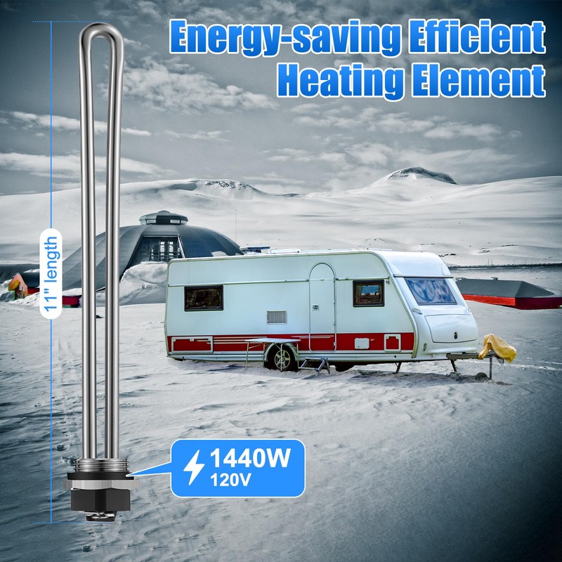 Saillong 5 Pieces RV Water Heater Elements Include 2 Anode