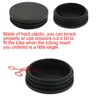 sourcingmap Round Plastic Blanking End Cap Tubing Tube Insert 50mm
