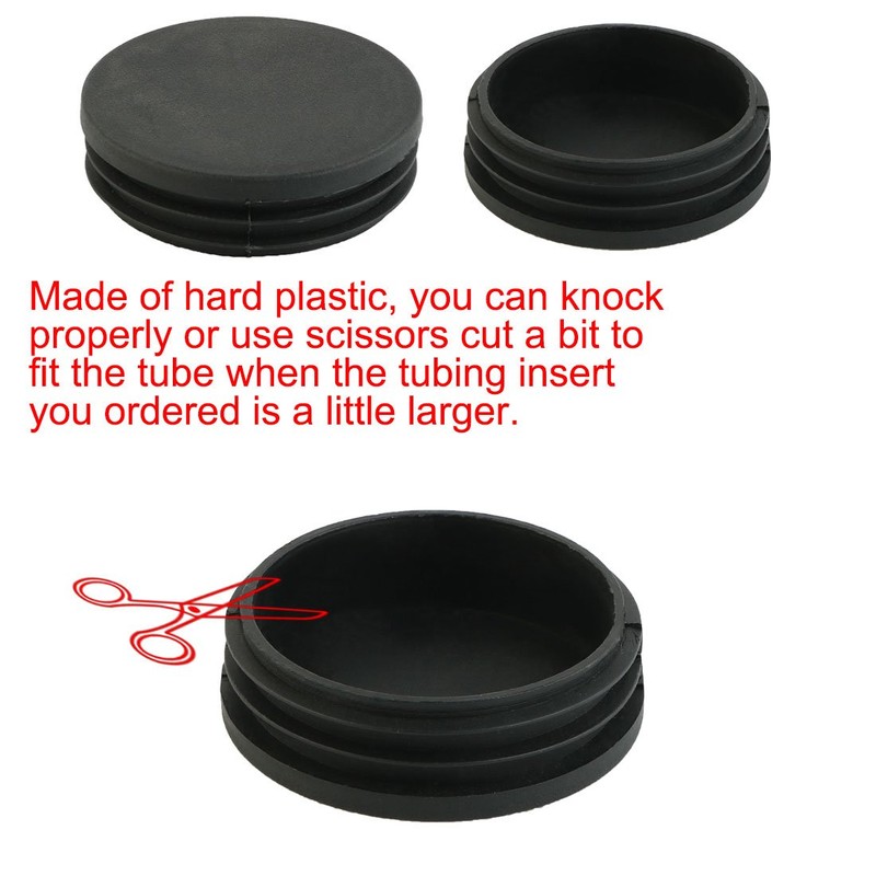 sourcingmap Round Plastic Blanking End Cap Tubing Tube Insert 50mm