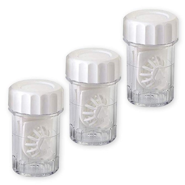 Sports Vision's Contact lens Cases 3 Pieces | NOT for Peroxide Solutions | For Multipurpose Contact lens Solutions | This Case Does NOT Spin