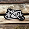 Keep on Tracking Embroidered Patch Iron on. Size 2x3.5 inches.