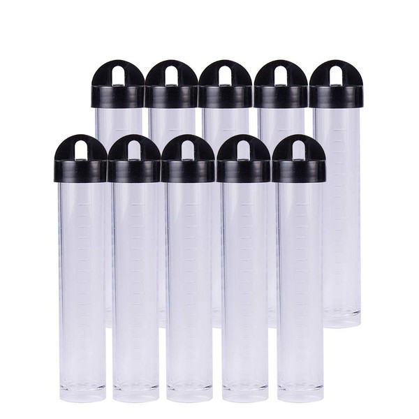 BENECREAT 30PCS 25ml Clear Plastic Tube Lab Bead Containers Test