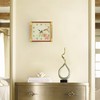 Quickway Imports Unique Modern Square Shaped Wall Clock with Floral