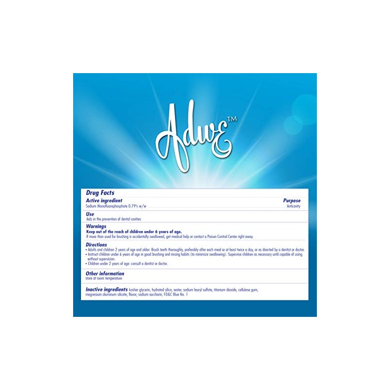 Adwe Laboratories Kosher Toothpaste Fluoride Ocean Breeze - 6.4 OZ.