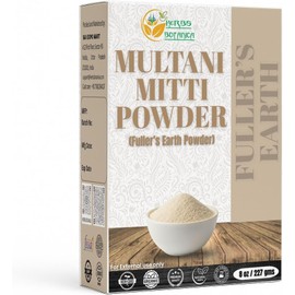 Herbs Botanica Polvo Multani Mitti/Arcilla De Fuller'S Earth, Polvo Fino Para Rostro Y Cuerpo, Ideal Para El Cuidado De La Piel, Mascarillas Y Limpieza Natural, Paquete Resellable De 8 Oz.