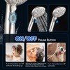 Cobbe High Pressure Shower Head with Built-in Pause Button, 9-Function
