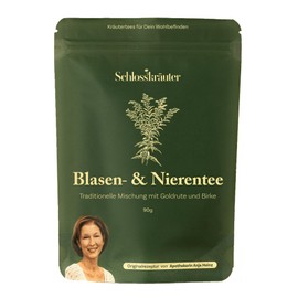 Blasen- und Nierentee mit Brennnessel, Birkenblätter & Goldrute von Schlosskräuter | 100% natürlicher Nierentee Kräutertee | Brennnesseltee Entwässerung mit Goldrute | Hochwertige Zutaten ohne Zusätze