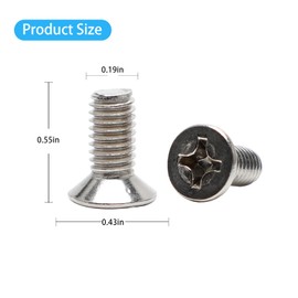 syihah 16 Tornillos de Rotor de Disco de Freno de Acero Inoxidable 93600-06014-0H, Tornillos de retención para Kit Delantero y Trasero para reemplazo de Coche Honda