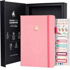 Clever Fox Ultimate Achiever’s Goal Planner - Focus & Productivity 90 Day Journal. Daily Weekly Monthly Planner Organizer & Hourly Schedule Notebook - Undated, Hardcover, A5 Size, Light Pink