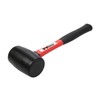 YIYITOOLS YY-2-005 Rubber Mallet Hammer With fiberglass Handle–16-oz, black