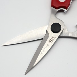 Kiya Kitchen Scissors, Nocturne, Cooking Scissors, Made in Japan (Red)