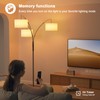 SIBRILLE 36W LED Arc Floor Lamp with 3 White Fabric
