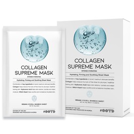 #OOTD #OOTD Collagen Hydrating Sheet Masks for Face Korean Anti Aging Mask Sheet for Dry Skin & Sensitive Skin, EVE Vegan, Not Tested on Animals, No Parabens, No Sulfates, Hyaluronic Acid, Witch Hazel 10EA