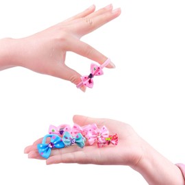 Candygirl Elastic Hair Bobbles for Baby Girls, Kids Cute Hair Bows Hair Bands, Toddler Girls Ponytail Holder Ropes in an Economy Set (50 Different Designs)