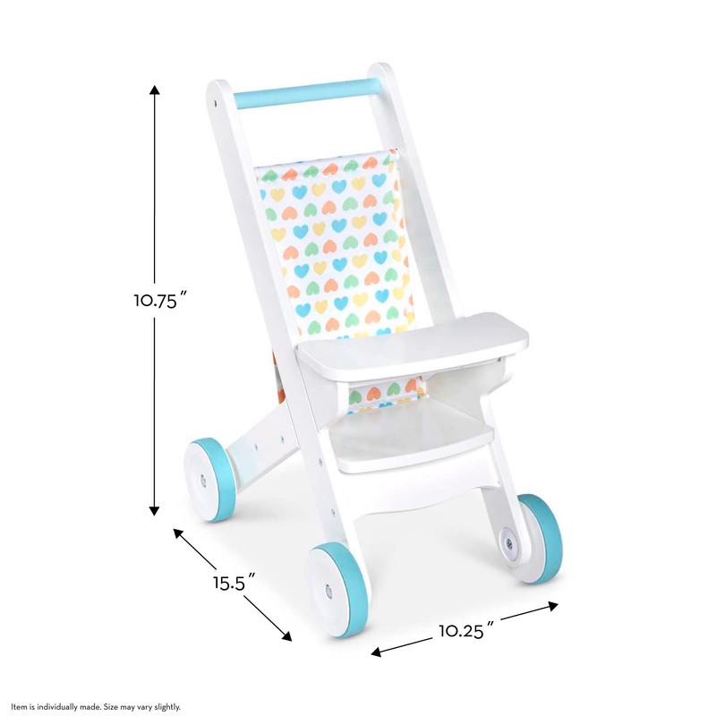 Melissa & Doug Mine to Love Wooden Play Stroller for