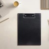 Black Leather Folder, Portfolio with Clipboard Classic A4 Folder fit