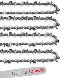 Dunhil 4-Pack 12 inch Chainsaw Chains 3/8" LP Pitch 043'' Gauge 45 Drive Links for Dewalt DCCS620 for Makita 5012B, for Ryobi RY40500 P548BTL R45 90px045G 90586162
