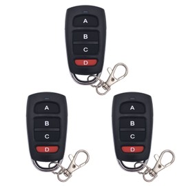 DieseRC 3 x Remote Control 1527 Learning Code Wireless Remote Control Transmitter Key Fob 4 Buttons for Use with DieseRC Receiver