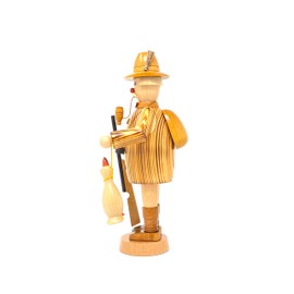 Drechslerei Friedbert Uhlig, incense smoker no. 005, forester with duck, burned, 25 cm high, turned from regional wood, real handmade from the Ore Mountains, Christmas, wood art, real wood