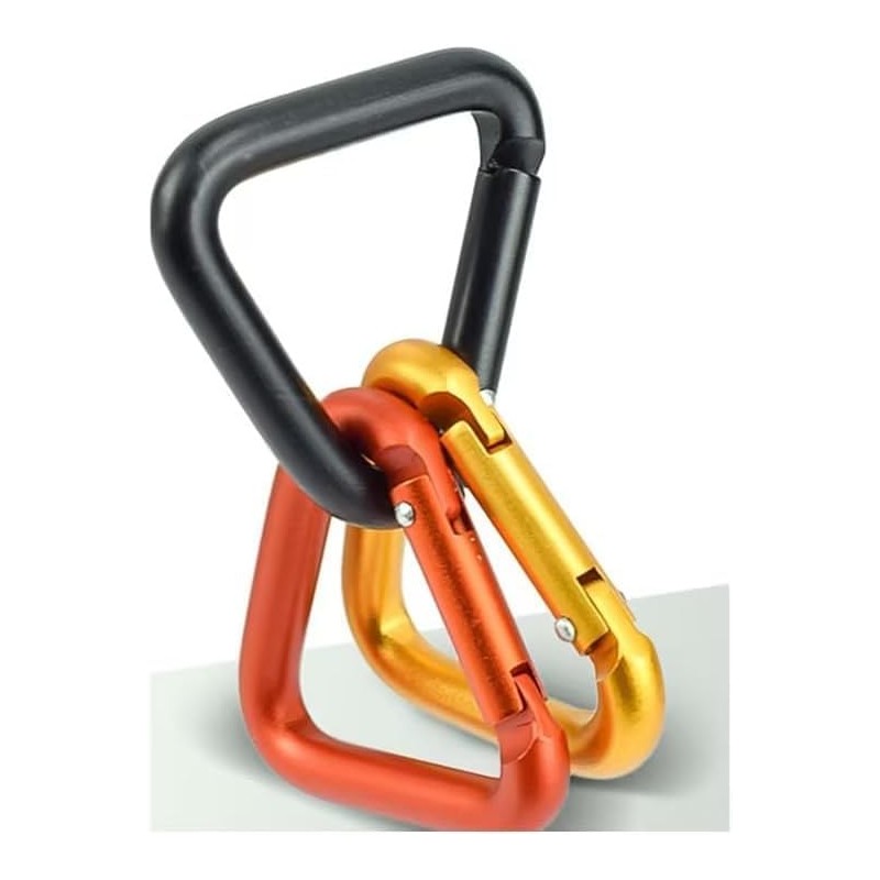 Carabiner Clip, Heavy Duty Auto Locking Clip, Triangle Carabiner, Anti-Rust