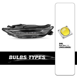 SOCKIR Upper Headlights Assembly Fit for 2019 2020 2021 2022 Chevy Blazer LED Daytime Running Light Headlamp Left Driver Side