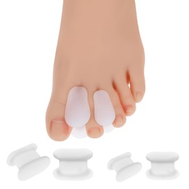 Gjinxi Pack of 12 Gel Toe Separators, Toe Separators for Women and Men, Bunion Corrector, Toe Separator, Soft Toe Straightener for Crooked Toes, Overlapping Toes, Hammer Toe Correction (6L + 6S)