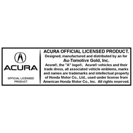 Au-tomotive Gold Compatible for Acura Gold Logo and Name on Chrome License Plate