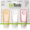 humangear GoToob 3-Pack Travel Bottle, Clear/Red/Orange, Medium (2oz)