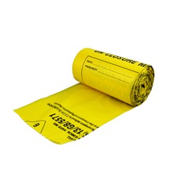 Hanfare CX50/CWMD3 Waste Sack Roll, Medium Duty, 30 L/5 kg, Yellow (Pack of 50)