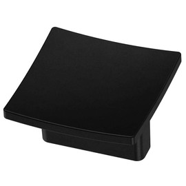 Liberty Concave 1-1/4 in. (32mm) Matte Black 1-15/16 in. Wide Square Cabinet Knob