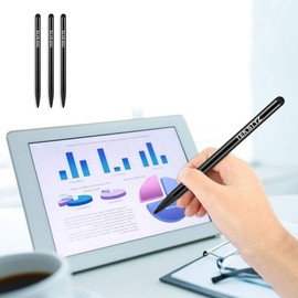 Tek Sty Pro Capacitive Resistive Stylus Universal 2 in 1 Compatible with Your Vivo V23 5G High Sensitivity & Precision Full Size 3 Pack! (Black)