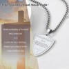 PROSTEEL Philippians 4:13 Stainless Steel Bible Verse Pendant Necklace, Stainless