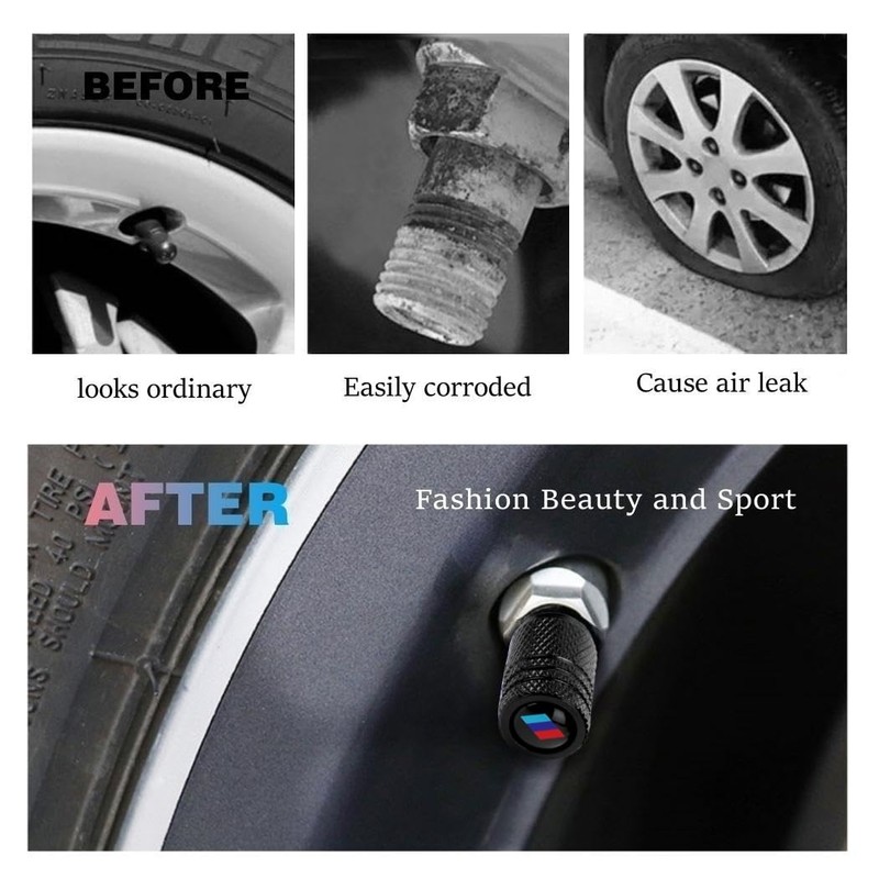 Car M 3 Color Tire Valve stem Covers Tire Valve